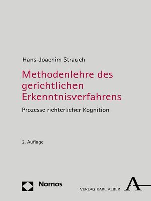 cover image of Methodenlehre des gerichtlichen Erkenntnisverfahrens